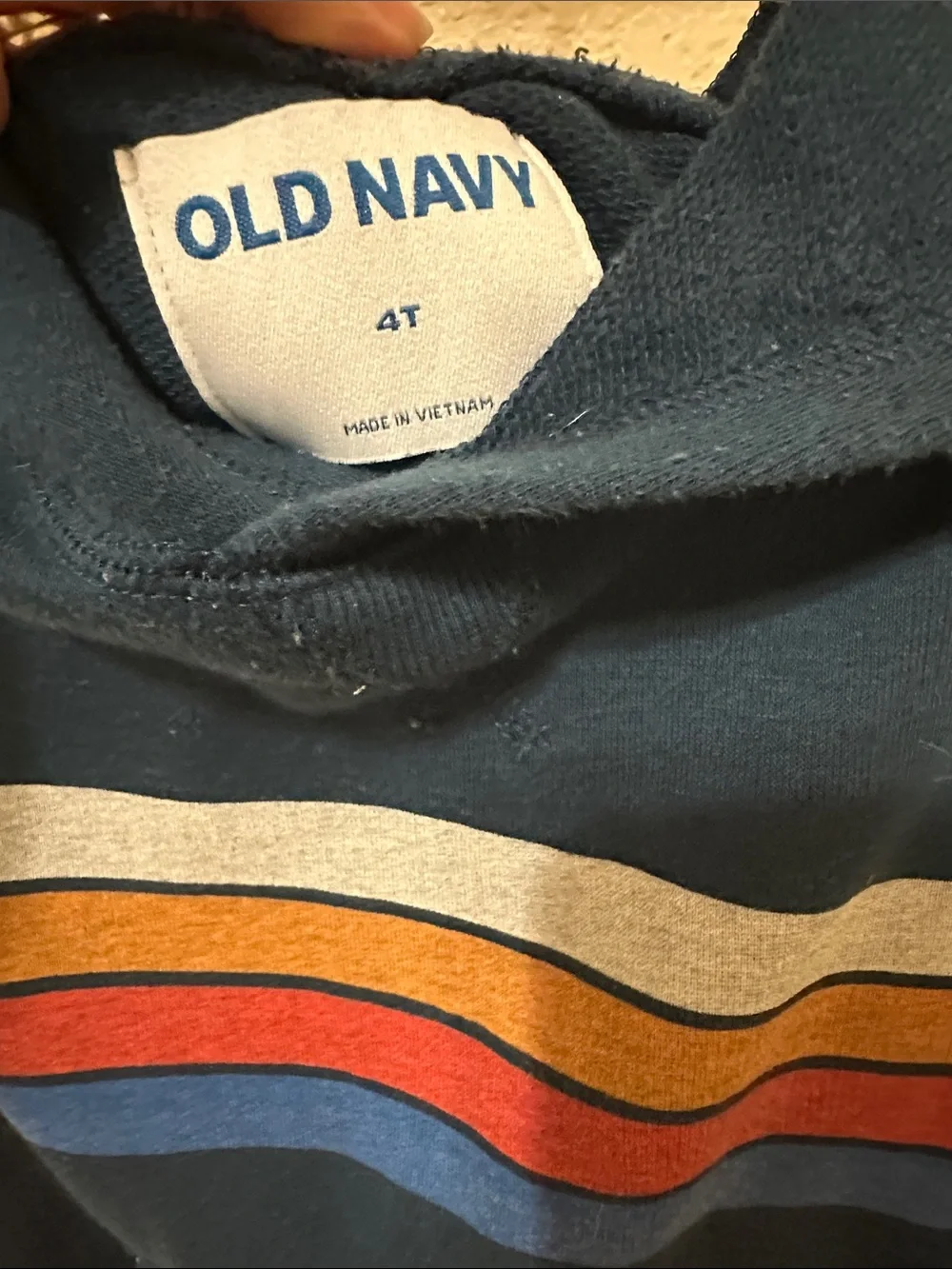 3/15$ Old Navy Boys Navy Hoodie with Stripe Detail